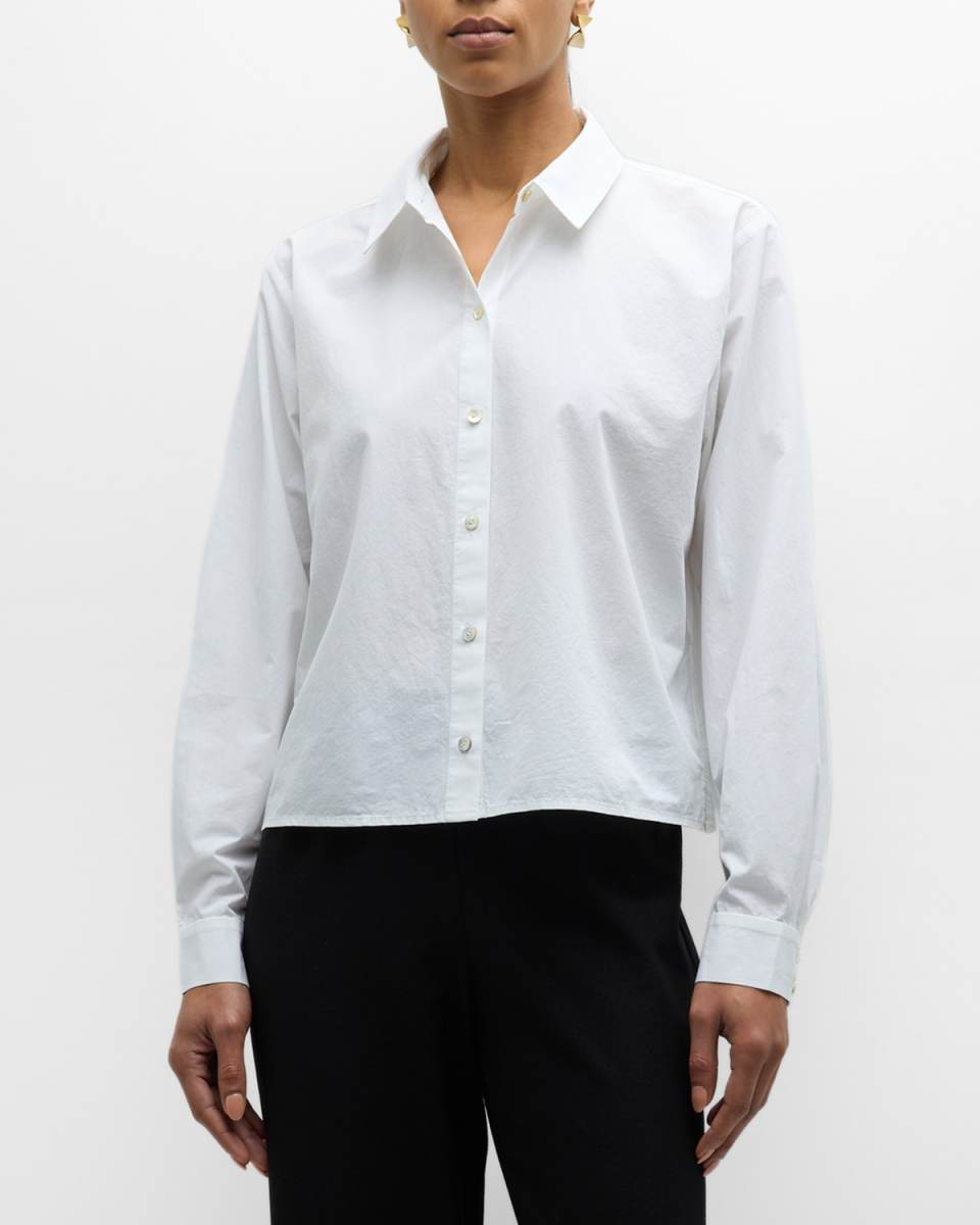 Button-Down Organic Cotton Poplin Shirt